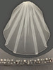 Lucky Collections ™ V M3092 C - Sparkling Cathedral Crystal Veil with Pearls/Beads - 126L