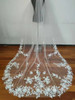 Lucky Collections™ V M 0028 3D Floral Applique Royal Cathedral Bridal Veil 126L