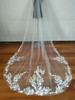 Lucky Imports™ V M 0027 3D Organza Floral Vine Royal Cathedral Bridal Veil with Rhinestones 126L