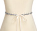Mariell Bridals Extra Long 24" Narrow Bridal Belt with Clear Marquis Crystal Applique on Ivory Ribbon 4659BT-I-CR-S