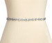 Extra Long 24" Narrow Bridal Belt with Clear Marquis Crystal Applique on Ivory Ribbon
4659BT-I-CR-S