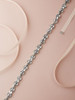 Extra Long 24" Narrow Bridal Belt with Clear Marquis Crystal Applique on Ivory Ribbon
4659BT-I-CR-S