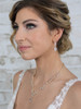  14K Gold Plated CZ Vine Wedding Necklace and Earrings Set
4368S-G