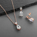 Rose Gold Cubic Zirconia Teardrop Bridal or Bridesmaids Necklace Set
4172S-RG