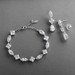 Mariell Bridal  Cubic Zirconia Multi-Shape Bridal Bracelet and Earrings Set in Rhodium
4588BS-S