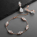 CZ Multi-Shape 14K Rose Gold Bracelet and Earrings Set with Adjustable Chain
4592BS-RG