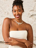 En Vogue Bridal Necklace | NL2565 -  Rhinestone and pearl bead necklace with matching earrings