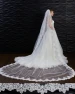 Marionat Bridal Veils 3895 Cut out floral Alencon lace with sequins - 130L