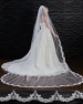 Marionat Bridal Veils 3896 - 120” Beaded lace scalloped edge veil with pearls and rhinestones.