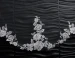 Marionat Bridal Veils 3914 - Scalloped veil (5 scallops) with cut out floral lace with beads, sequins, pearls and rhinestones - 130L