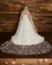 Marionat Bridal Veils 3930 Scattered 3D flowers available with blush flowers - 120L