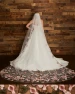 Marionat Bridal Veils 3932 Pink Embroidered Flower Veil – 120L