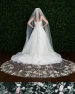 Marionat 3992 Floral Lace Applique Veil – 120"
