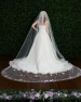Marionat 3993 Purple Floral Lace Veil – 120"