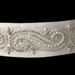 Swirl Pearl & Rhinestone Wedding Sash Bridal Belt - Fast Shipping