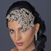 Vintage Couture Leaves Side Accented Gold Marquise Rhinestone Wired  Headband 19255