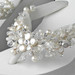 Crystal Coin Pearl Accents High Wedge Flip Flops