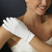 Matte Satin Wrist Length Bridal Gloves Style GL-MW