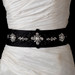 EBC Bridal Belt BL19 - Black Crystal Beaded Sash