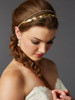 Hand-Made Garland of Leaves Split Bridal Headband Crown 4444HB-I-G