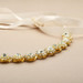 Gold Bridal Headband with Genuine Preciosa Crystals 4455HB-G-I