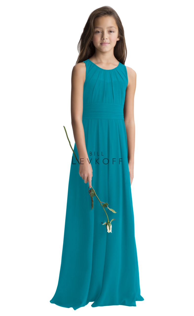 levkoff junior bridesmaid dresses Bill Bridesmaids 116502 delicate spaghetti straps Golds Woman in Blue Dress Size:XX-large