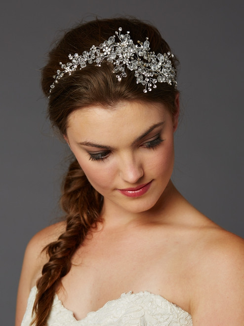 Mariells Wedding Hair Vine with Lavish Crystals Sprays 4380H  display picture 2
