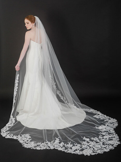 AVL0032  Lace veils bridal, Wedding dresses, Lace cathedral veil