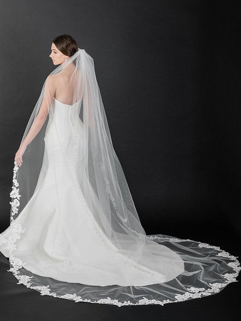 Corded Lace Edge Cathedral Veil