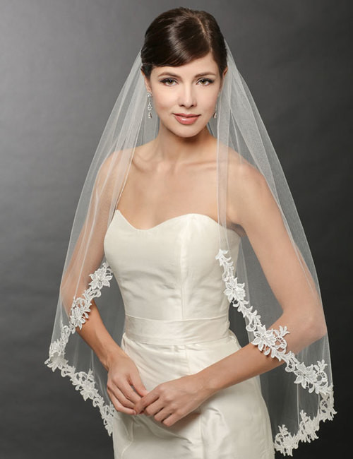 Bridal Fingertip Ivory Veil – Miss To Mrs® Shop