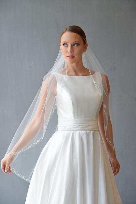Erica Koesler Satin Edge Veil 783-110 Erica Koesler satin cord edge and Alemncon lave & 3  main image 3