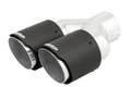 MBRP Tip, 3" ID; Dual 4" OD OUT; Staggered Left 9.87"/ Right 9.37" length; Passenger Side, Dual Wall, Carbon Fiber