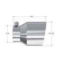 MBRP T304 Stainless Steel Tip, 3" ID, 4.5" OD Out, 6.13" Length, Angle Cut, Single Wall