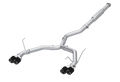 MBRP 3" Cat-Back, 2022-2025 Subaru WRX 2.4L, Dual Split Rear, Quad CF Tips, Race Profile, T304 Stainless Steel