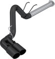 MBRP 4" Filter Back, Single Side Dual Exit, 2017-2026 Ford F-250/350/450 6.7L, Black-Coated Aluminized Steel