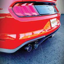 3" Cat Back, Dual Quad Split Rear Exit, Active Exhaust, T304 with Carbon Fiber Tips Ford Mustang GT 5.0L 2018 - 2020