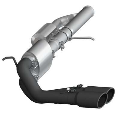 MBRP 3" Cat Back, Pre-Axle Dual Outlet, Black Coated, Chevy/GMC 1500 Silverado/ Sierra 4.3L V6, 5.3L V8 with one-piece driveshaft 2009 - 2019