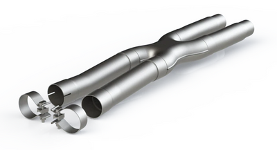 MBRP 2.5" Resonator Delete X-Pipe, AL, Ford Mustang GT 5.0L 2015 - 2025