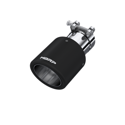 Tip, 4" OD, Dual Wall Angled, 2.5" inlet, 7.7" length, Carbon Fiber, Universal Tip, 4" OD, Dual Wall Angled, 2.5" inlet, 7.7" length, Carbon Fiber, Universal