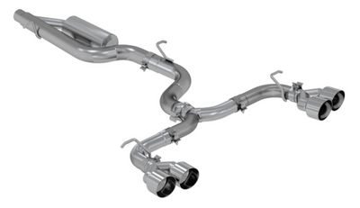 MBRP 3" Cat Back, 2015-2019 VW Golf R MK7/MK7.5, Quad Split Rear, T304 Stainless Steel