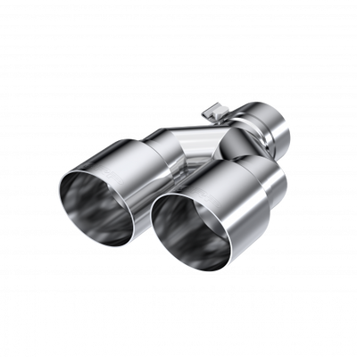 MBRP Tip, T304 Stainless Steel Tip; 2.5" ID, Dual 3.5" OD Out, 9.5" length, Single wall MBRP Tip, T304 Stainless Steel Tip; 2.5" ID, Dual 3.5" OD Out, 9.5" length, Single wall