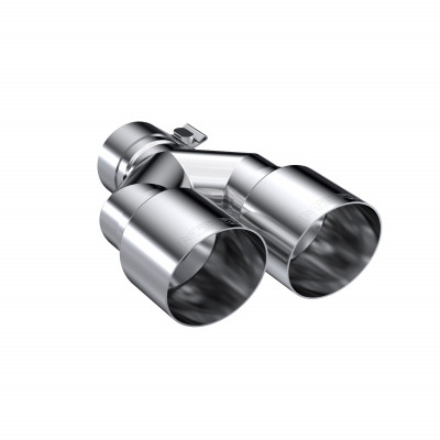 Tip, T304 Stainless Steel Tip; 2.5" inlet, Dual 3.5" OD Out single wall Tip, T304 Stainless Steel Tip; 2.5" inlet, Dual 3.5" OD Out single wall