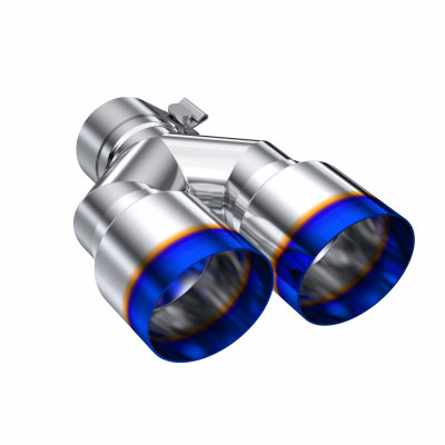 MBRP Tip, T304 Stainless Steel, Burnt End Tip; 2.5" ID, Dual 3.5" OD Out, 9.5" length, Single wall T5171BE MBRP Tip, T304 Stainless Steel, Burnt End Tip; 2.5" ID, Dual 3.5" OD Out, 9.5" length, Single wall T5171BE