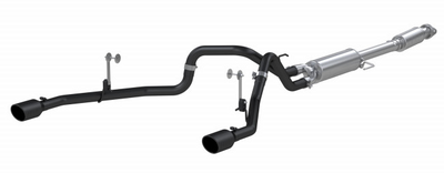 MBRP 3" Cat-Back 2.5 Inch Dual Split Rear Exhaust System, 2021-2025 Ford F-150 Black Coated Aluminized Steel