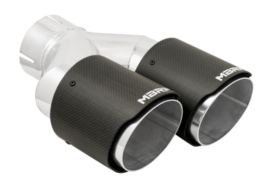 MBRP Tip, 3" ID; Dual 4" OD OUT; Staggered Left 9.37"/ Right 9.87" length; Driver Side, Dual Wall, Carbon Fiber MBRP Tip, 3" ID; Dual 4" OD OUT; Staggered Left 9.37"/ Right 9.87" length; Driver Side, Dual Wall, Carbon Fiber