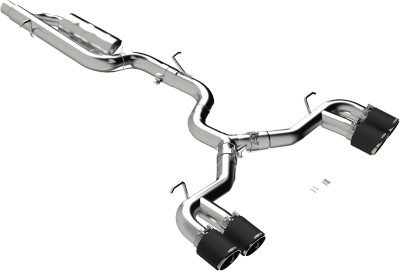 MBRP 3" Cat-Back, 2022-2025 Volkswagen Golf R MK8, Quad Split Rear w/ Carbon Fiber Tips, Valve Delete, T304 Stainless Steel MBRP 3" Cat-Back, 2022-2025 Volkswagen Golf R MK8, Quad Split Rear w/ Carbon Fiber Tips, Valve Delete, T304 Stainless Steel