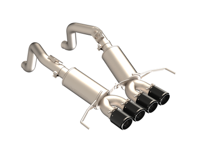 3" Dual Muffler Axle Back, with Quad 4" Dual Wall CF Tips, T304, Chevy Corvette 2014 - 2019 3" Dual Muffler Axle Back, with Quad 4" Dual Wall CF Tips, T304, Chevy Corvette 2014 - 2019