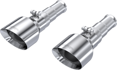 Tip, Dual 5" OD Polished Tips, 3" Inlet, 23" Length, 2019-2024 RAM 1500 5.7L Hemi, T304 Stainless Steel Tip, Dual 5" OD Polished Tips, 3" Inlet, 23" Length, 2019-2024 RAM 1500 5.7L Hemi, T304 Stainless Steel