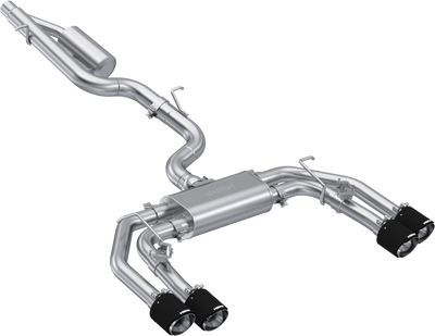 MBRP 3" Cat Back, 2.5" Quad Split Rear, 2022-2026 Audi S3, T304 w/ CF Tips, Active MBRP 3" Cat Back, 2.5" Quad Split Rear, 2022-2026 Audi S3, T304 w/ CF Tips, Active