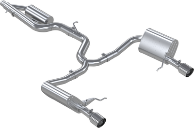 MBRP 3" Cat-Back, 2.5" Dual Split Rear, Factory Through Bumper, 2017-2019 Volkswagen Golf Sportwagen/ Alltrack 1.8T, T304 Stainless Steel MBRP 3" Cat-Back, 2.5" Dual Split Rear, Factory Through Bumper, 2017-2019 Volkswagen Golf Sportwagen/ Alltrack 1.8T, T304 Stainless Steel